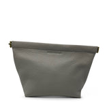 Silver Grey Snap Makeup Bag