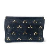 WASHED NAVY STUD SNAP CLUTCH