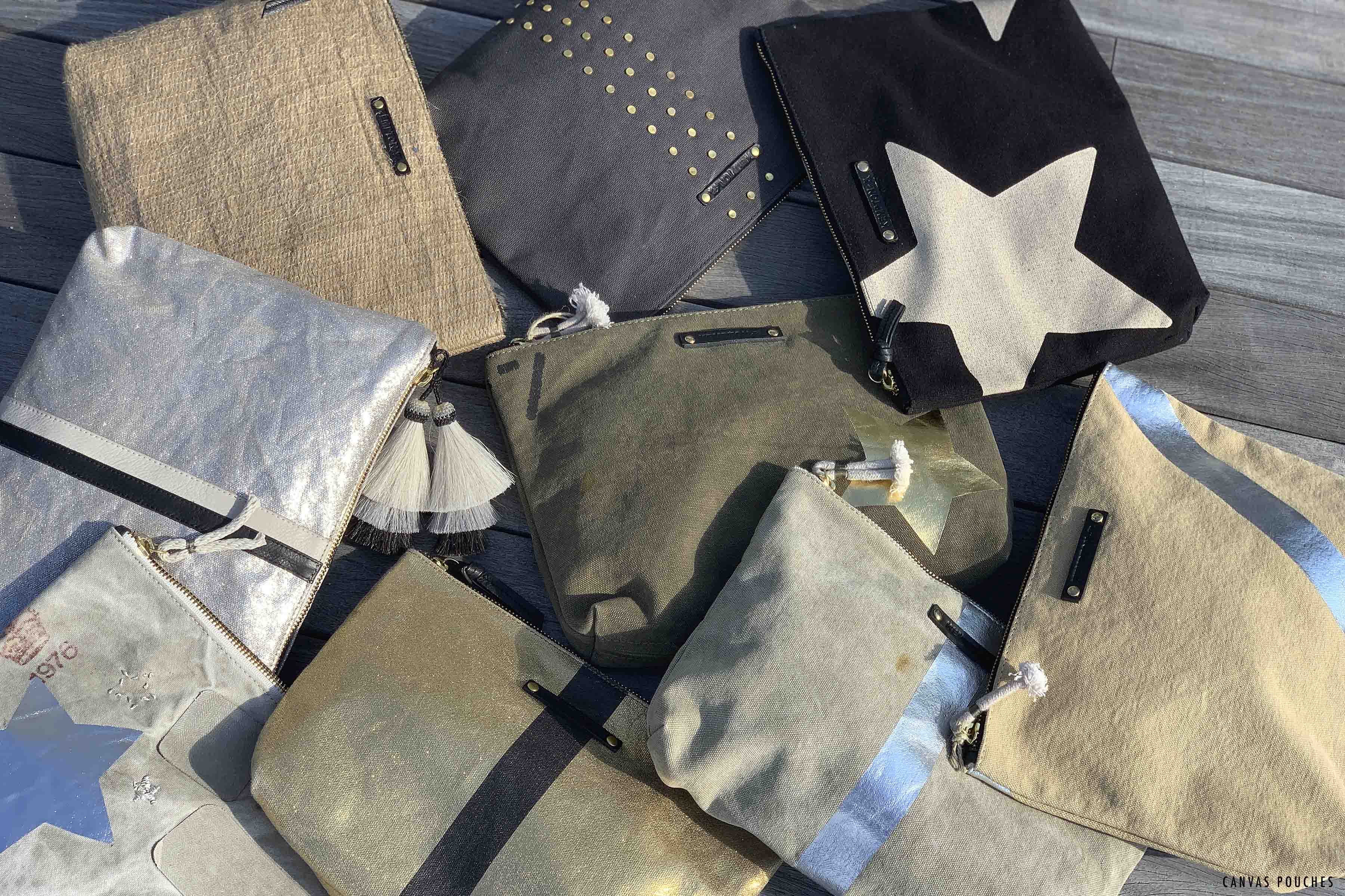THE STAR AND STRIPE POUCH AND CLUTCH COLLECTION