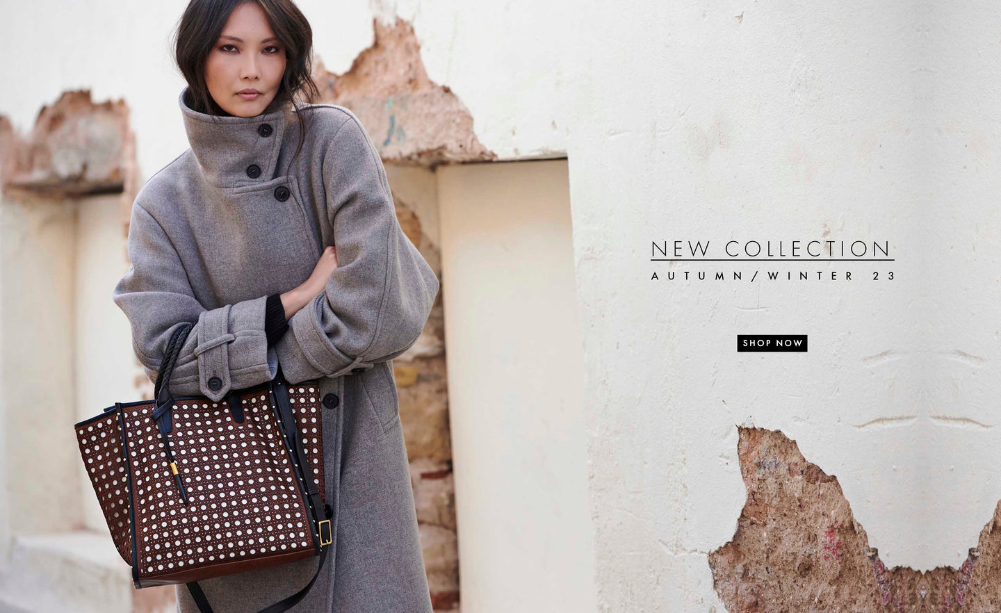 Kempton & Co. Mini Mia Leather Rattan Handbag