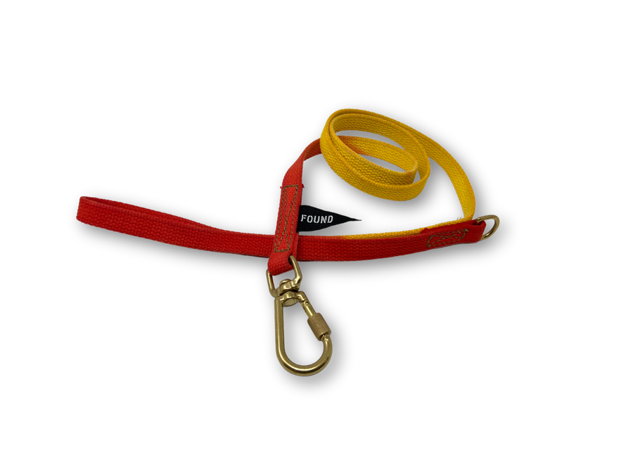 Red To Yellow Cotton Cat & Dog Lead Designed By Found My Animal