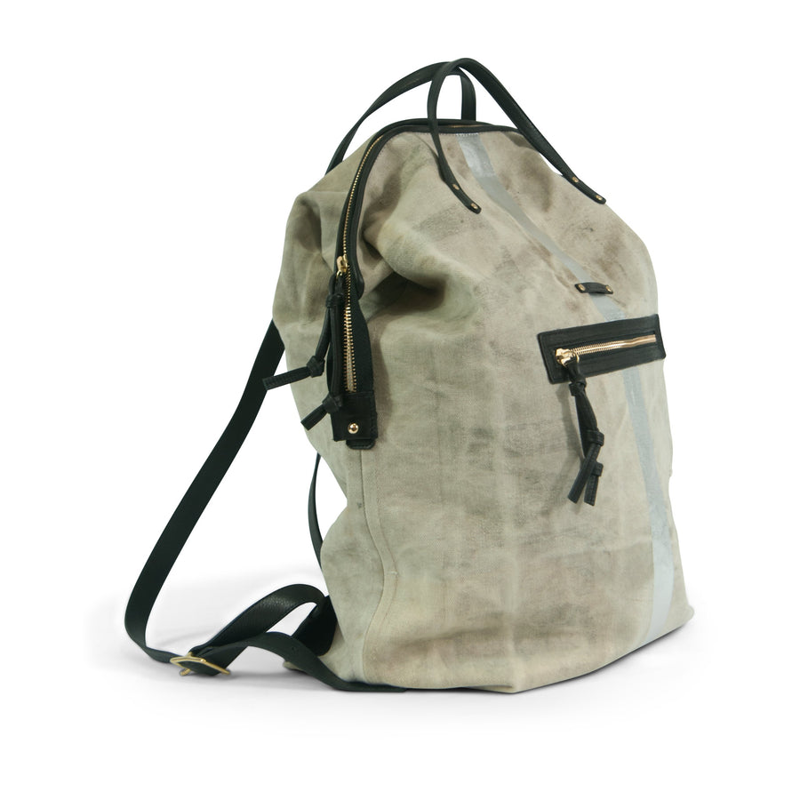 SAMPLE - Postal Silver Stripe Backpack Tote