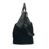 SAMPLE - Morleigh Foldover Shearling Tote - Dark Camo