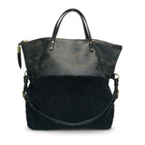 SAMPLE - Morleigh Foldover Shearling Tote - Dark Camo