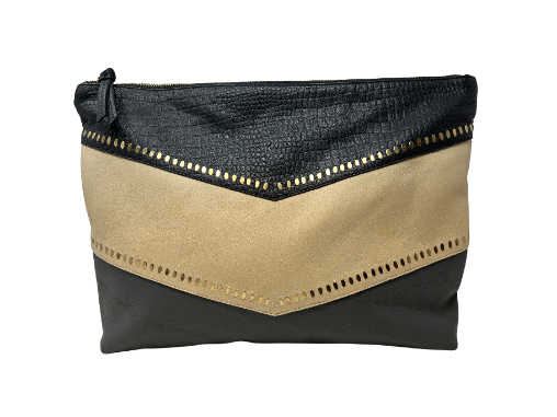 SAMPLE - Washed Yellow Chevron Clutch