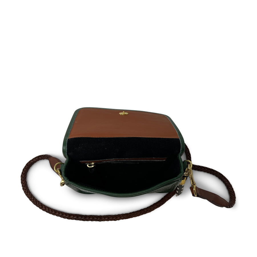 Harry Potter PURSE Designer Handbag SLYTHERIN Hogwarts Forest Green Leather  | eBay
