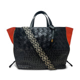 Bantham Tote - Black Threaded Weave