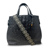 Bantham Tote - Black Threaded Weave