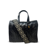 Ella Bag - Black Threaded Weave