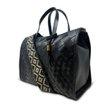 Ella Bag - Black Threaded Weave