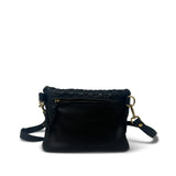 Mini Rough Night  - Black Lazer Criss Cross Crossbody