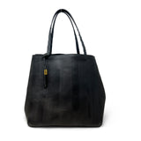 Square Tote - Black Heat Striped SAMPLE