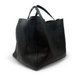 Square Tote - Black Heat Striped SAMPLE