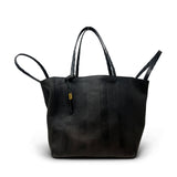 Square Tote - Black Heat Striped SAMPLE