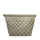 Snap Make Up Bag - Chalk Lazer Criss Cross