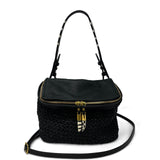 Mini Rough Night Crossbody - Black Mesh