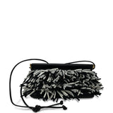 Cheltenham Snap Crossbody Clutch - Black and Sand Fringe