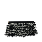 Cheltenham Snap Crossbody Clutch - Black and Sand Fringe