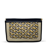 Snap Clutch - Woven Zigzag