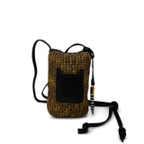 Mini Sling Phone Crossbody - Glazed Raffia