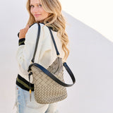 Richmond Bucket Bag - Sand Threaded Weave