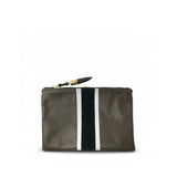 Truffle With B&W Stripe Small Pouch