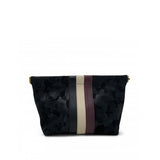 Black Camo Suede Make Up Bag