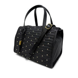 Ella Bag - Black Quilted Stud (Small)