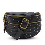 Inez Belt Bag - Black Quilted Stud