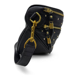 Inez Belt Bag - Black Quilted Stud