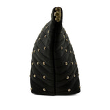 Snap Make Up Bag - Black Quilted Stud