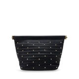 Snap Make Up Bag - Black Quilted Stud