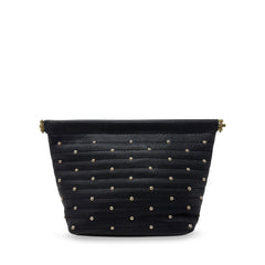 Snap Make Up Bag - Black Quilted Stud