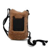 Mini Sling Phone Crossbody - Caramel Shearling