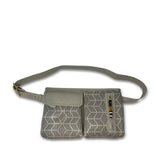 Olivia Belt Bag - Chalk Double Diamond Perf SAMPLE