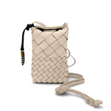 Mini Sling Phone Crossbody - Sand Threaded Weave SAMPLE