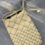 Mini Sling Phone Crossbody - Sand Threaded Weave SAMPLE