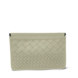 Snap Clutch - Sand Threaded Weave