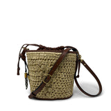 Drawcord Bucket Bag - Aran Raffia