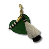 I Heart U Heart Bag Charm - Kelly Green
