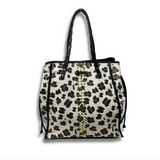 Taunton Tote - Studded canvas Leopard SAMPLE