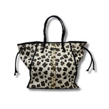 Taunton Tote - Studded canvas Leopard SAMPLE