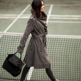 SAMPLE - Morleigh Foldover Shearling Tote - Dark Camo