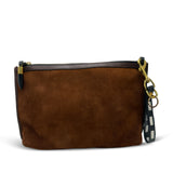 Mabel Clutch - Bronze Suede