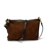 Mabel Clutch - Bronze Suede