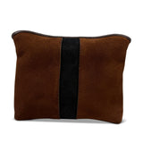 Small Fold Pouch - Bronze Suede