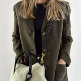 Mini Guapo Crossbody Bag - Natural Shearling and Bronze Suede