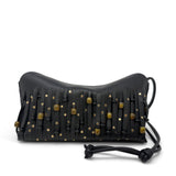 Box Clutch - Beaded Black