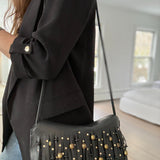 Box Clutch - Beaded Black