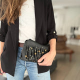 Box Clutch - Beaded Black